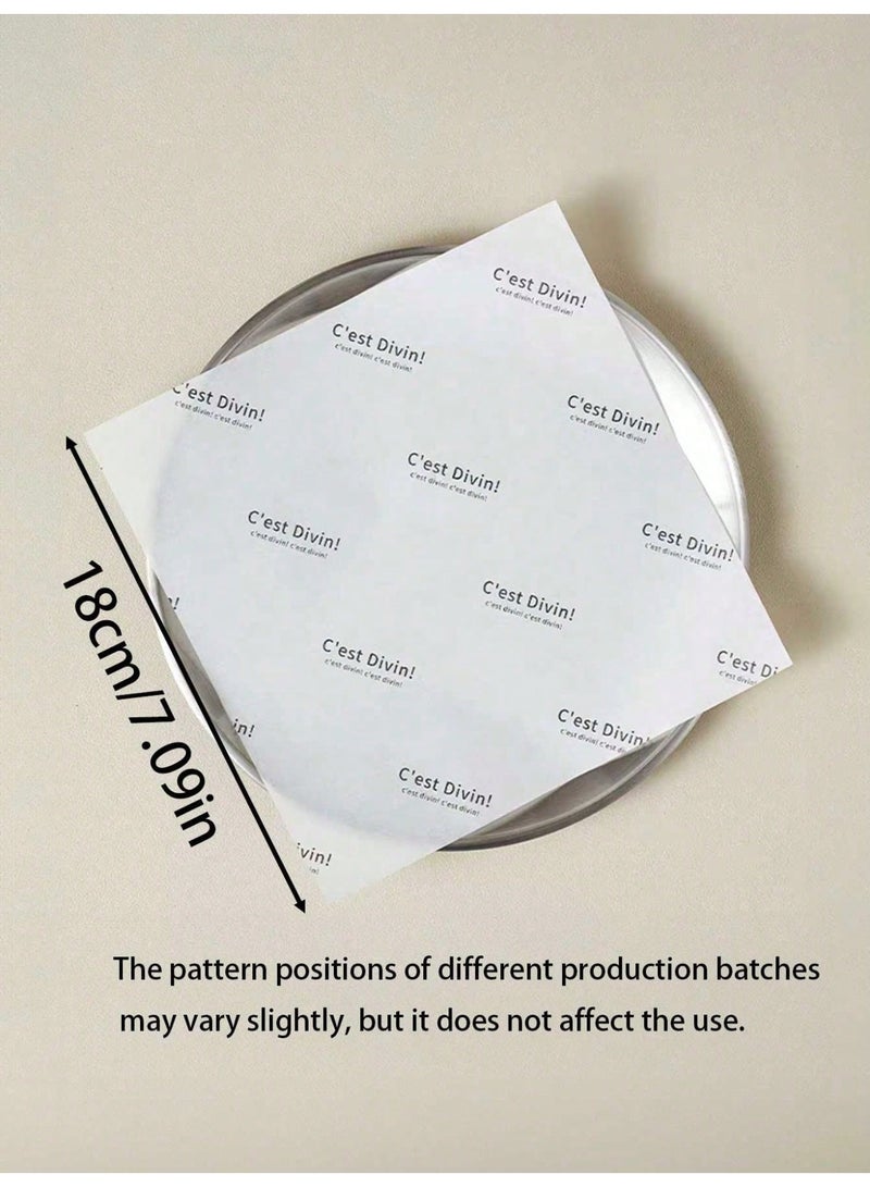 Fasola Greaseproof Paper, 100pcs Wax Paper Sheets, French Style Baking Paper, 18x18cm Parchment Paper for Burgers and Sandwiches, Multi-purpose Food Wrapping Paper, Disposable Basket Liners and Oil Proof Paper Sheets for Kitchen (White) - Image 2